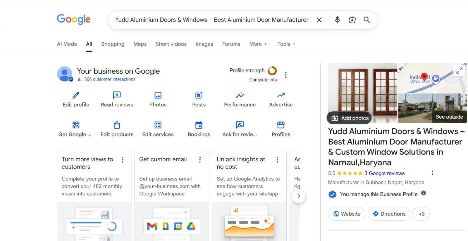 Google Business Profile ranking result 2