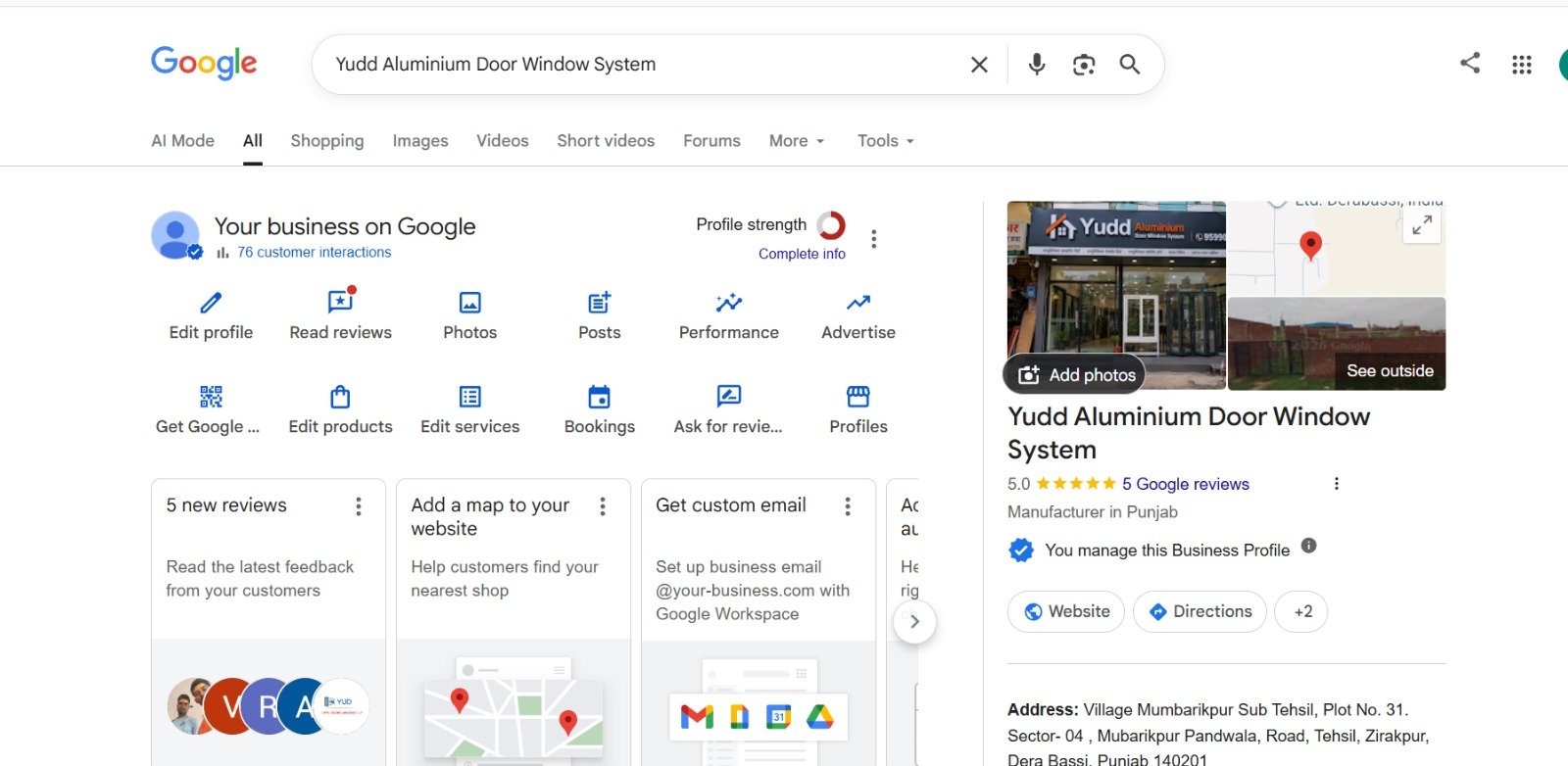 Google Business Profile ranking result 3